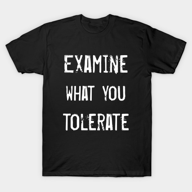 Examine what you tolerate T-Shirt by WesternExposure